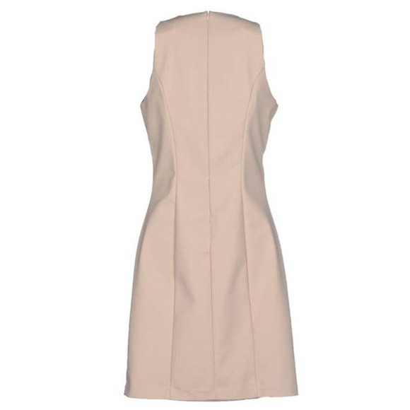 AMEN Beige and Black Embellished Fitted Dress - Picture 2 of 15